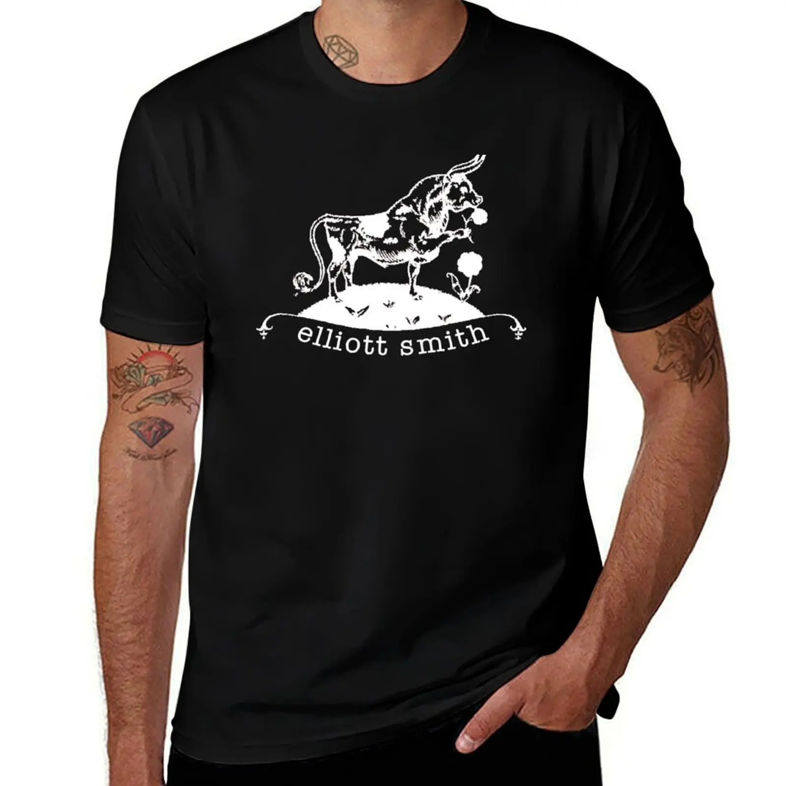Elliott Smith Bull T-Shirt Summer Fashion Casual Tee Shirt