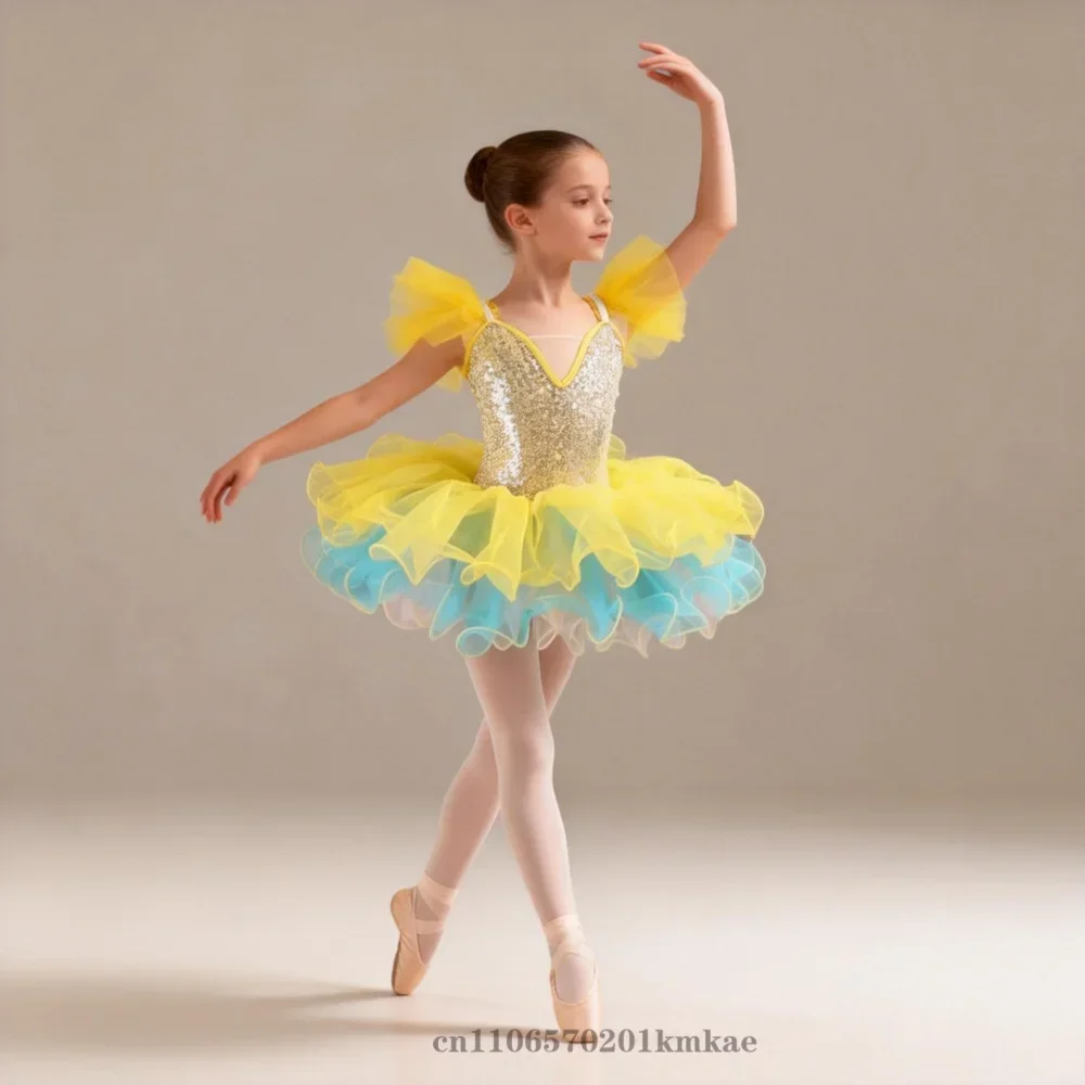 Summer Ballet Tutu Dress For Girls Women Elegant Stage Performance Costume Youth Festival Dancing Outfit Robe Fille Vestidos