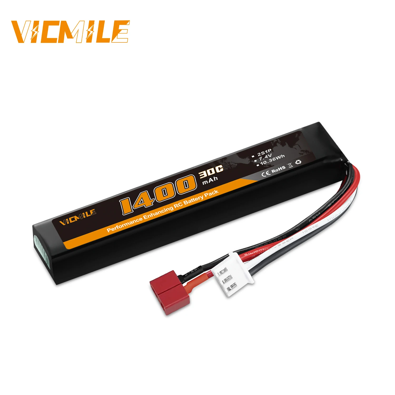 VICMILE Airsoft Battery 7,4 В 1400 мАч ipo Battery с Deans T Plug 30C High Discharge 2S Lipo Battery для страйкбольного модели пистолета VICMILE Airsoft Battery 7,4 В 1400 мАч ipo Battery с Deans T Plug 30C High Discharge 2S Lipo Battery для страйкбольного модели пистолета