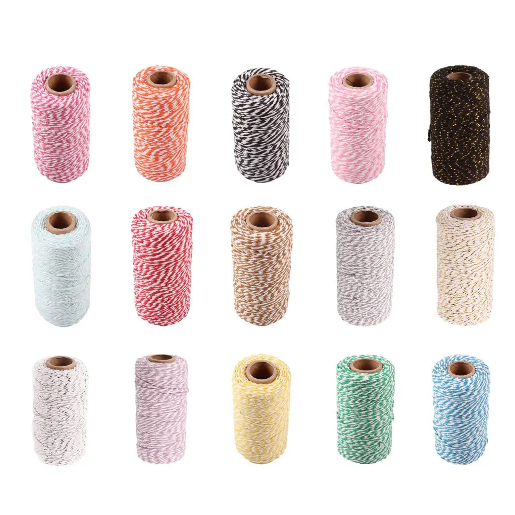 100m Coloured Baker Twine, Wrap Crafts Christmas Holiday Twine