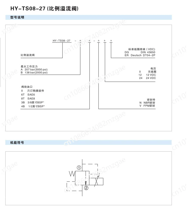 Solenoid Valve DASV08-20 SV08-21 SV08-28 SV08-30 LSV-08-2NCP Thread Cartridge Valve Hydraulic Control Valve