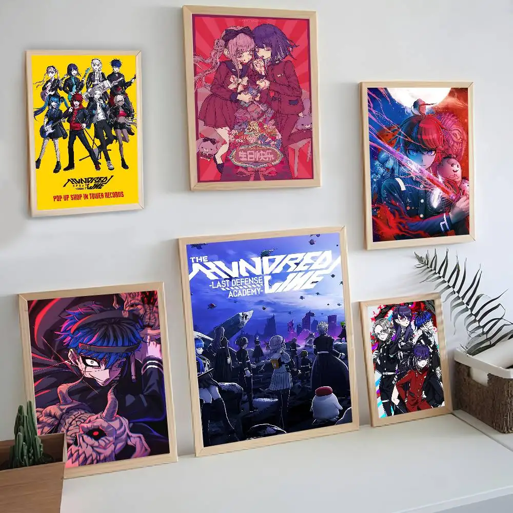 لعبة شعبية The Hundred Line-Last Defense Academy، مطبوعات وملصقات ذات نوعية جيدة، ملصق ورقي مقاوم للماء للمقهى #1
