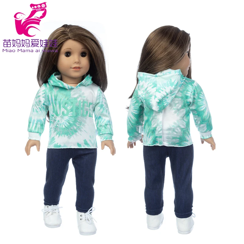 18 Inch Meisjes Pop Hoody Jas Reborn Baby Pop Trui Speelgoed Poppen Kleding