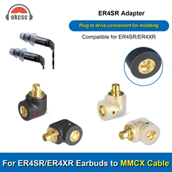 OKCSC Headphone Connector MMCX Cable Connected to Etymotic ER4 ER4SR ER4XR ER3XR ER3SE ER2XR ER2SE Earphone Audio Jack Adapter