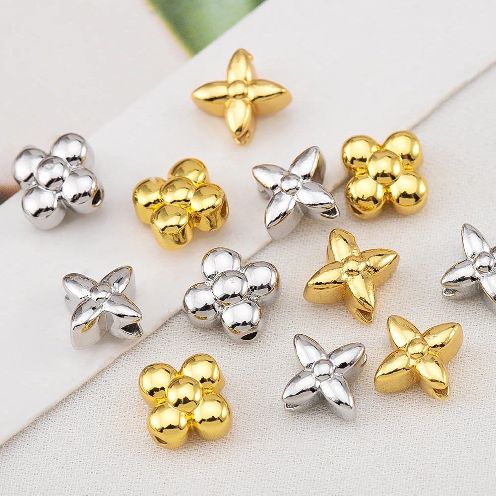 10 ชิ้น/ล็อต ลูกปัดโลหะทองแดงร - Flower Supply บทวิจารณ์และราคา
