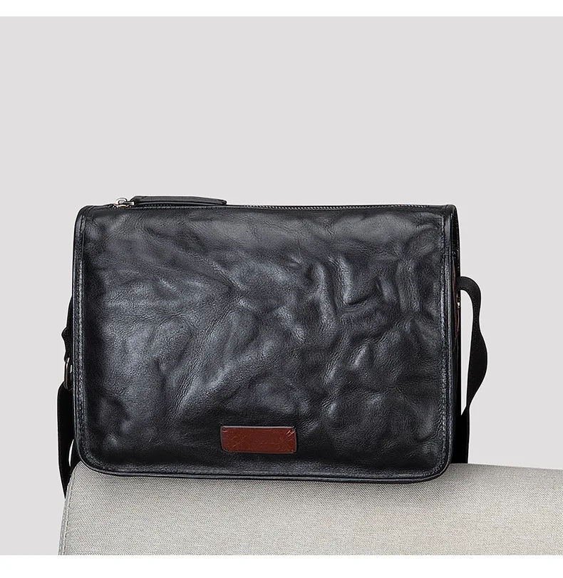 

New Design Men Bag Luxury Boys Crossbody Bag First Layer Cowhide Leather Shoulder Bags Fashion Flap Messenger Bag Quality