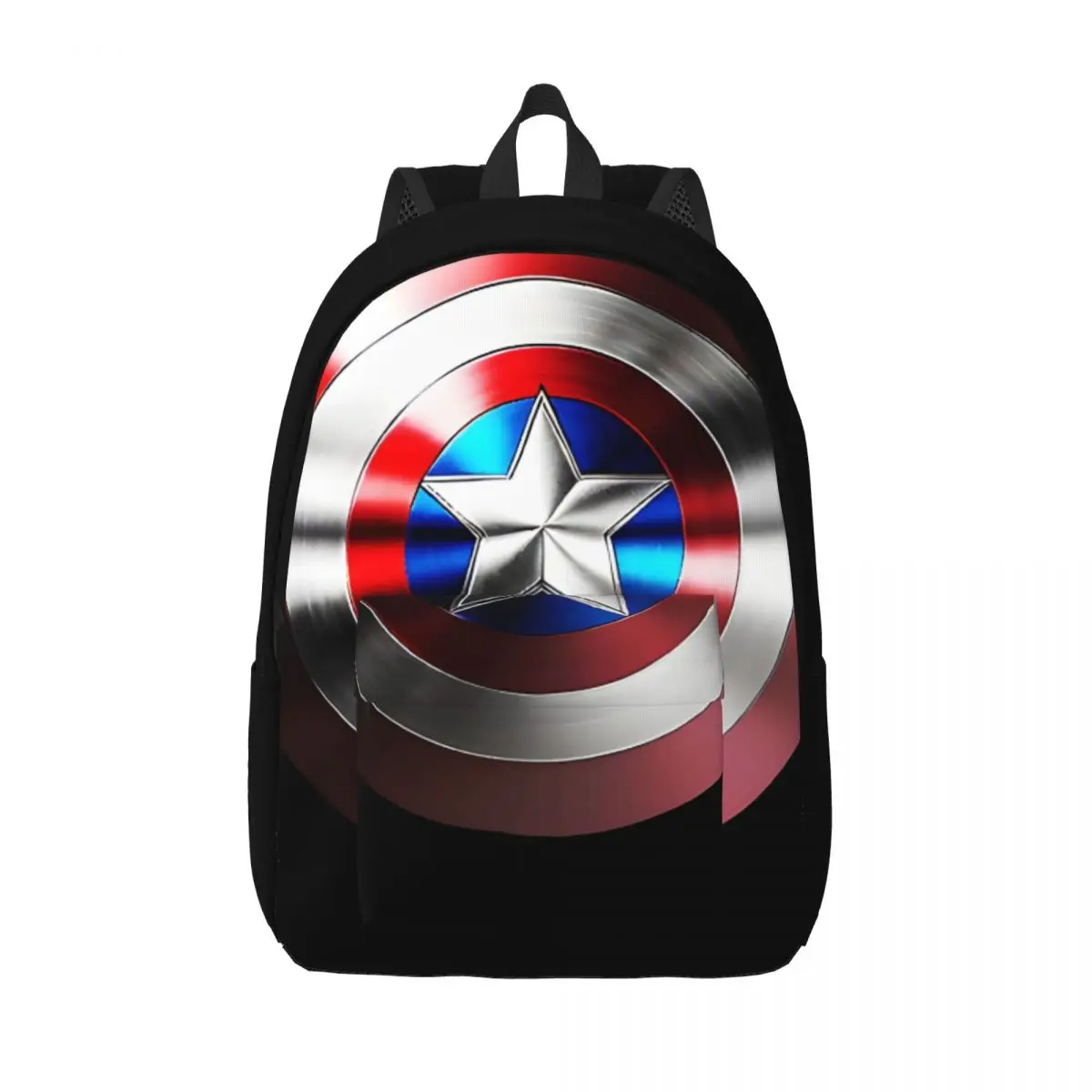 Birthday Gift Copy Of Shield Sturdy Shoulder Bookbag Marvel Captain America Cool Unisex Children's Bags Camping