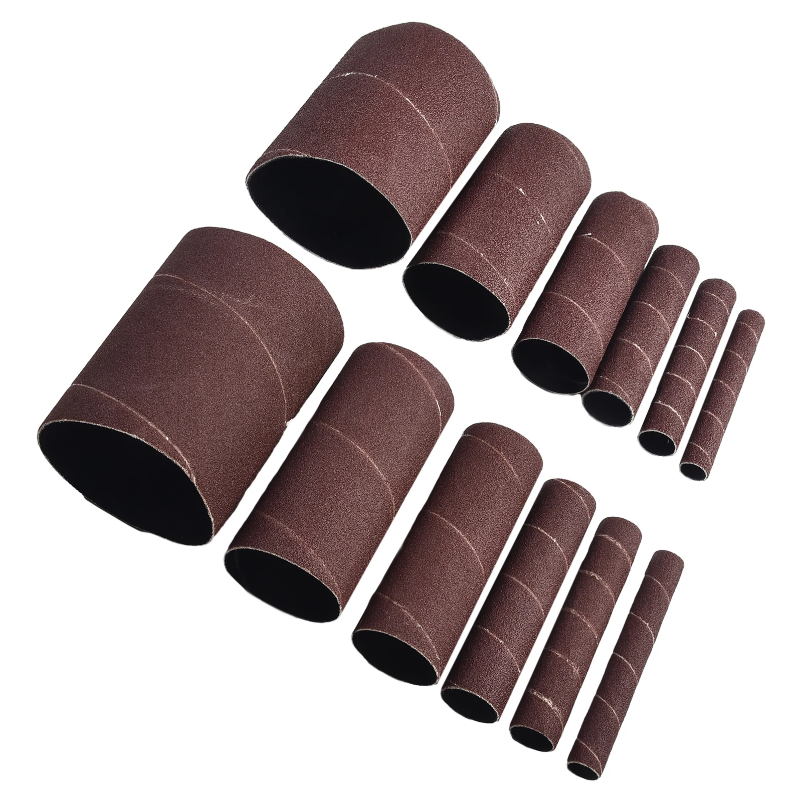 12pcs 4.5 Inch Sanding Drum Sleeves Kit 80 120 Grit Alumina Abrasive Polishing Paper For Oscillating Spindle Sander Wood Metal
