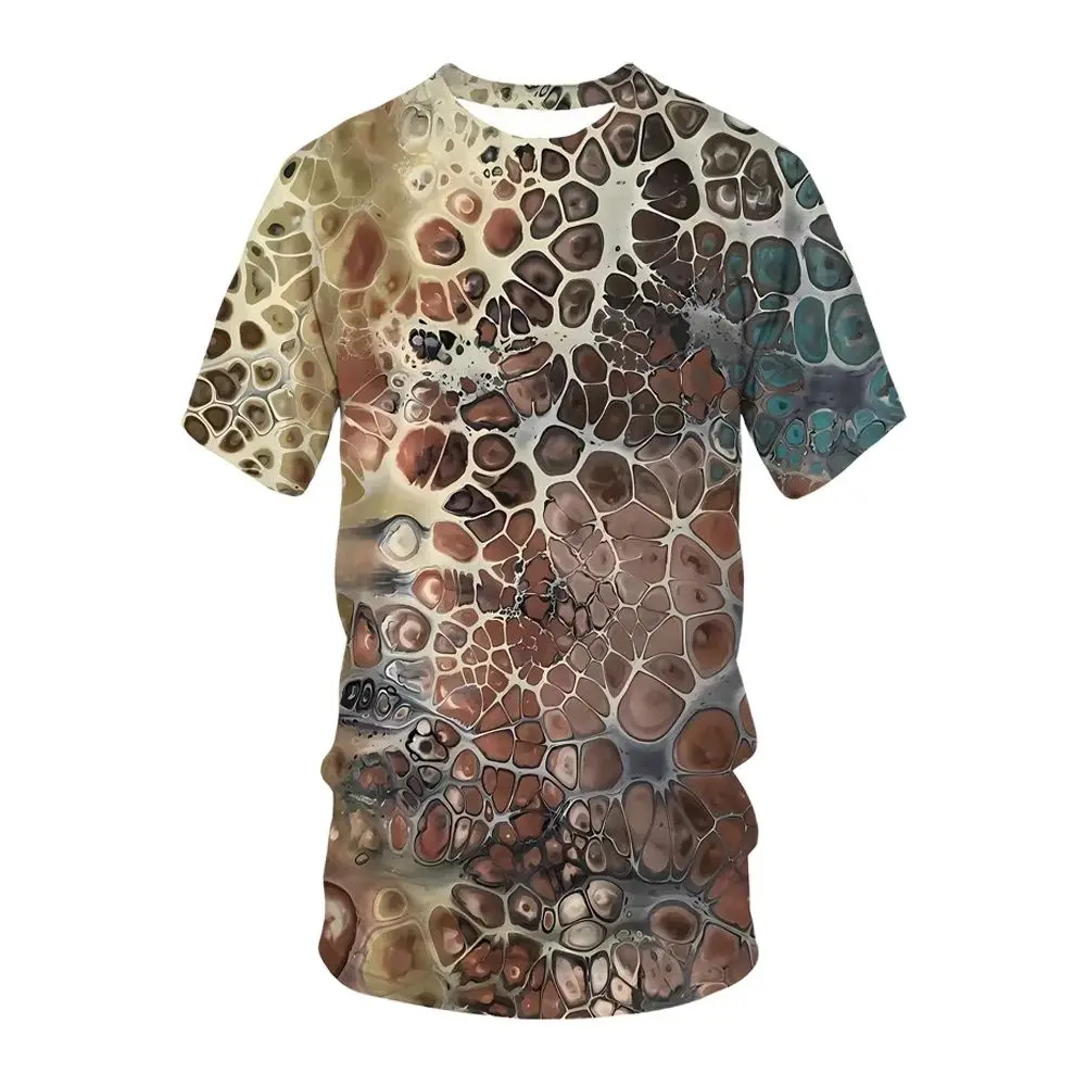 Abstract Pattern Print Clothes Men Funny T-shirt Men's Summer Clothes Short Sleeve Tee T-shirts for Men Clothing Funny Tees Tops