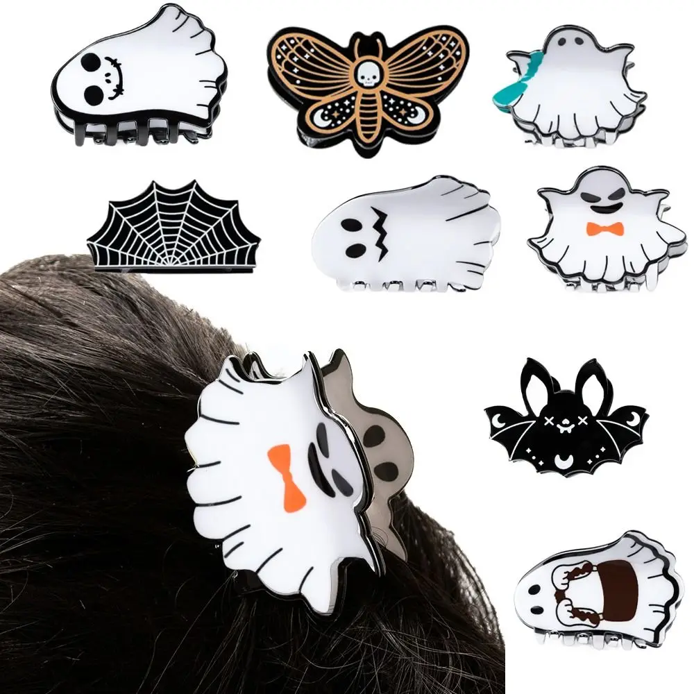 

Halloween Skeleton Ghost Hair Claw Creative Bat Butterfly Hair Clip Butterfly Korean Style Halloween Shark Clip