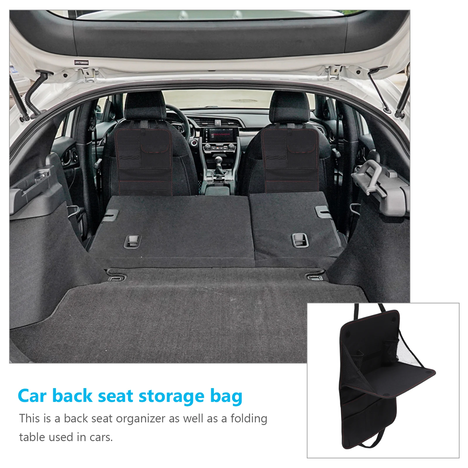 

Car Back Seat Organizer Storage Bag Premium Oxford Durable Wear Resistant Universal Fit Pockets Compartments Toy Cable Organizer