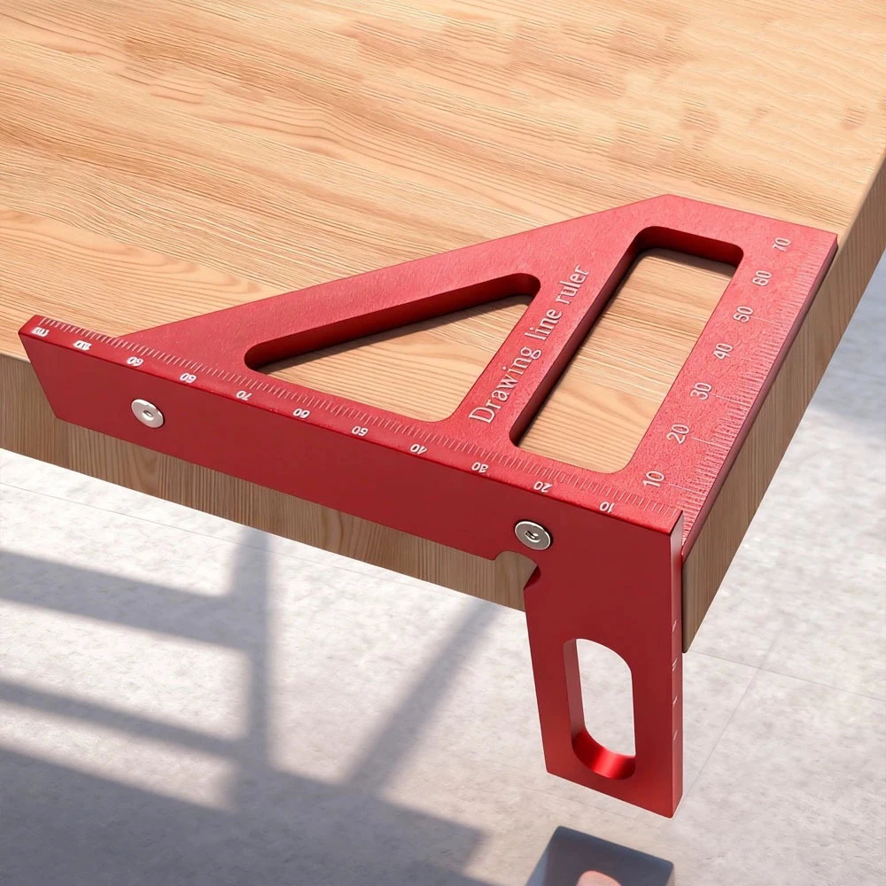 Thickened Aluminum Alloy Multi-function Woodworking Square And Triangle Tool with Scale for Precision Carpentry