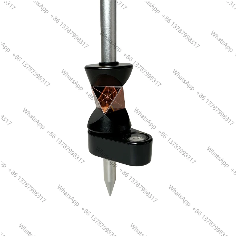 Mini 360 Degree Prism For Total Station Replace GRZ101 Mini Prism Survey + 4 Poles With Soft Bag + A Bubble