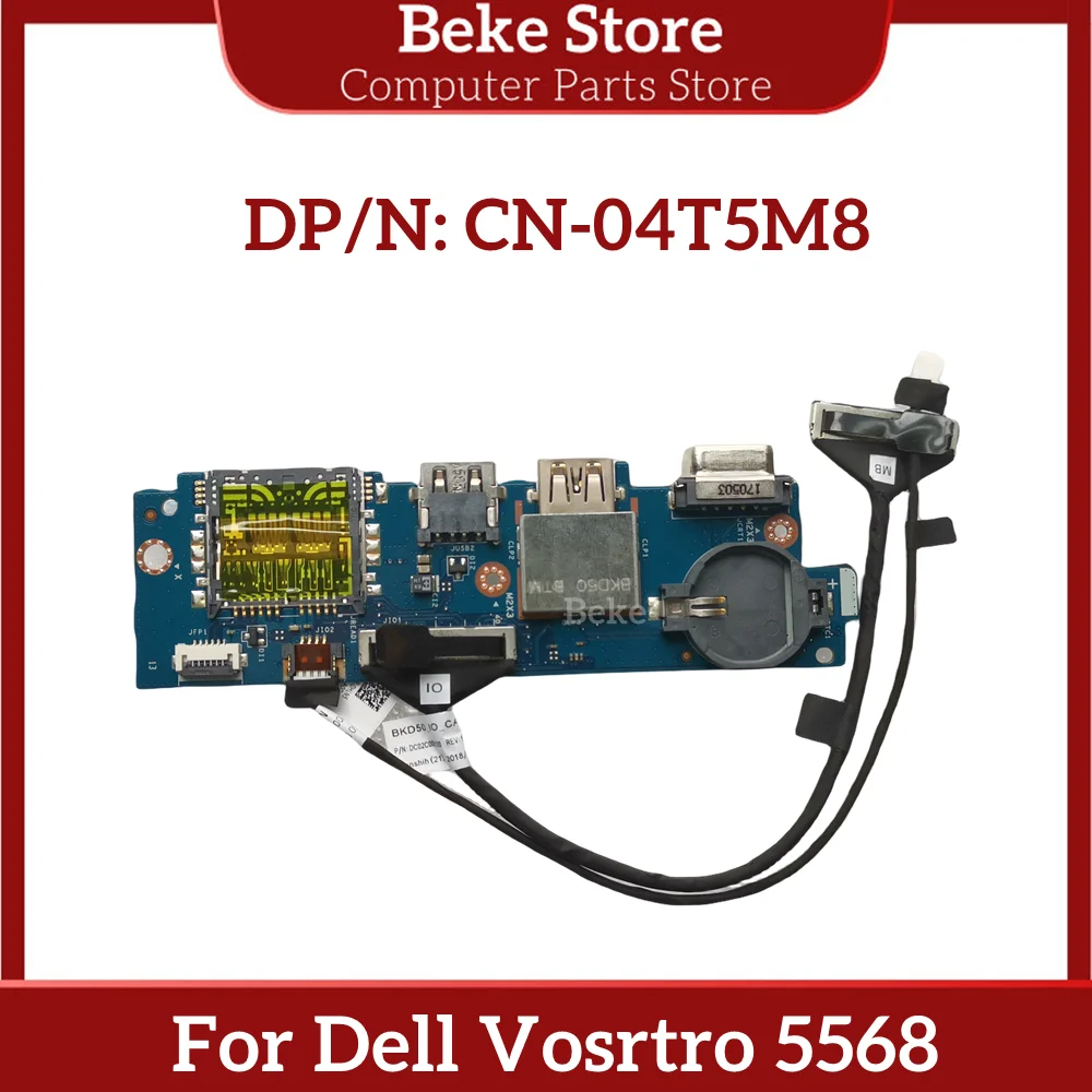 Beke-Placa USB Laptop Original, DELL Evoque 5568, Placa IO, 04T5M8, LS-D821P, 4T5M8, CN-04T5M8, navio rápido