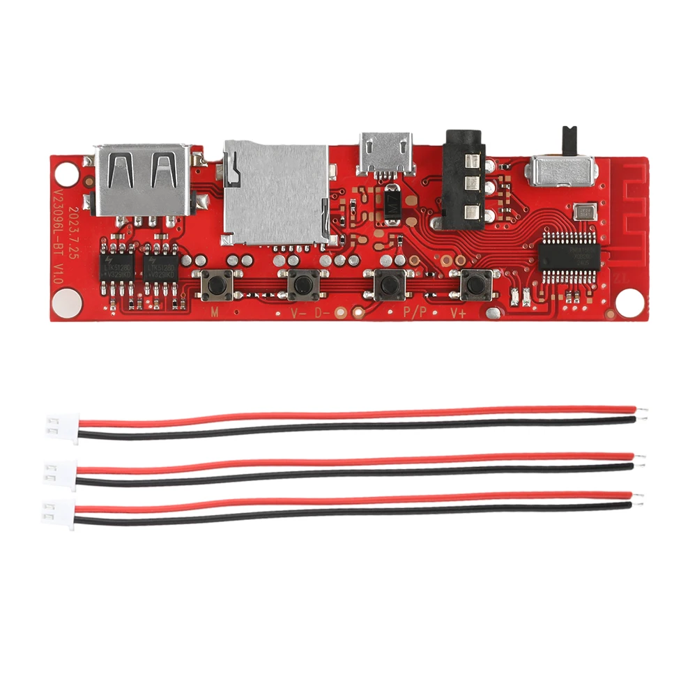 DC 3.7V Multifunctional Bluetooth Audio Amplifier Board Dual Amplifier V96 DIY Circuit Board Micro USB Charging Interface