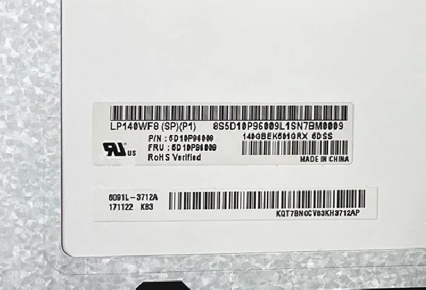 LP140WF8-SPP1 fit LP140WF8-SPQ1 SPQ8 SPQ9 N140HCA-EAC 14.0'' Laptop LCD Screen Panel 1920*1080 EDP 30 Pins