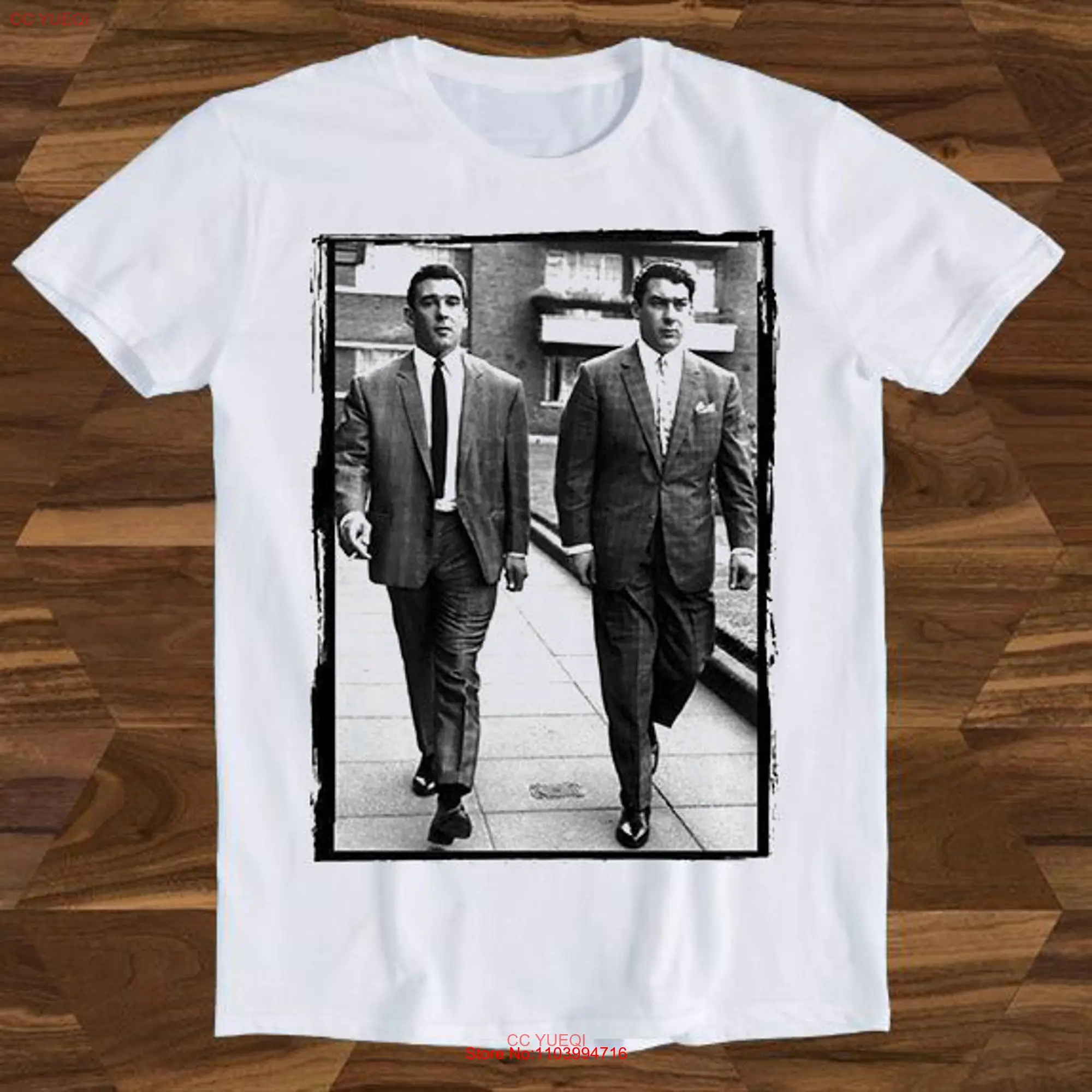 The Kray Twins Brothers East London Gangster Prison Design Slogan Saying Retro Art Drawing Present Meme Funny T Shirt T393