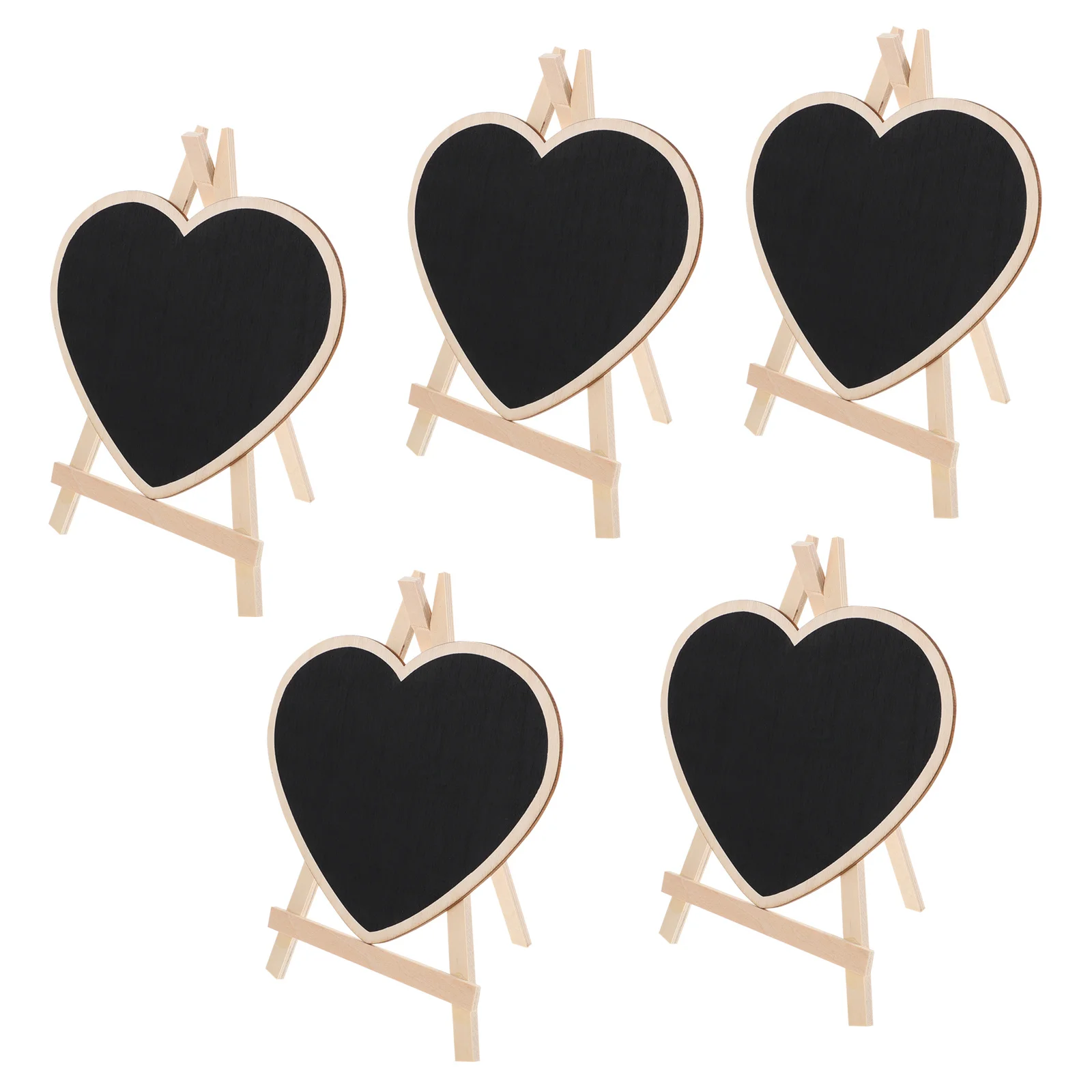 5 قطعة مذكرة خشبية الإبداعية السبورات قابلة لإعادة الاستخدام ديكور للطاولات لعلامات الرسائل المنزل الزفاف السبورة السبورة حلية #6
