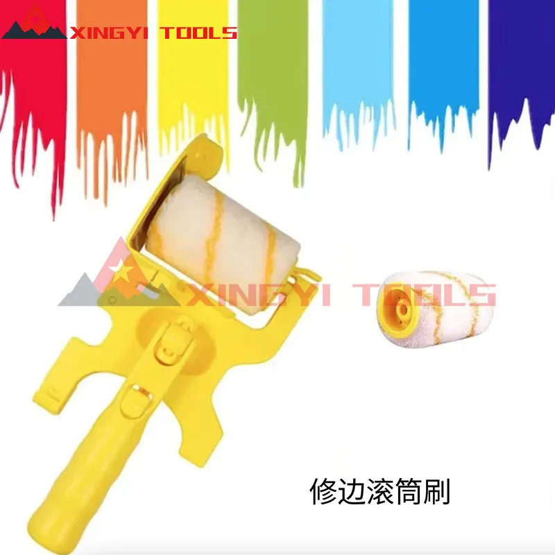 

Paint Edger Roller Brush Hand-held Clean-Cut Paint Edger Roller Brush Portable Paint Edger Tool W/ Roller and Brush for Ceiling