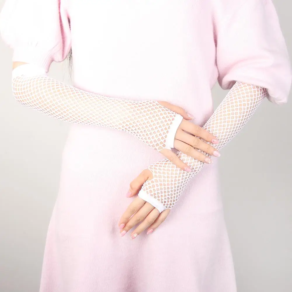 أزياء فاسق زي شبكة صيد السمك قفازات أصابع القفازات الجوف خارج #2