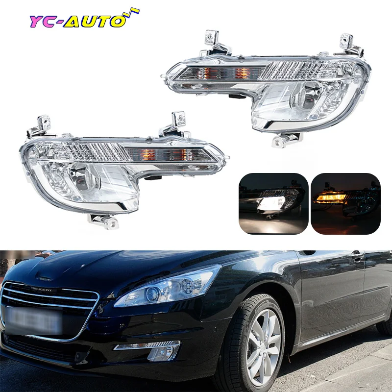 

Для Peugeot 508 W23 передние противотуманные фары дневные ходовые огни сигнальная лампа автомобильные аксессуары с лампочками 9673185980 9673185980