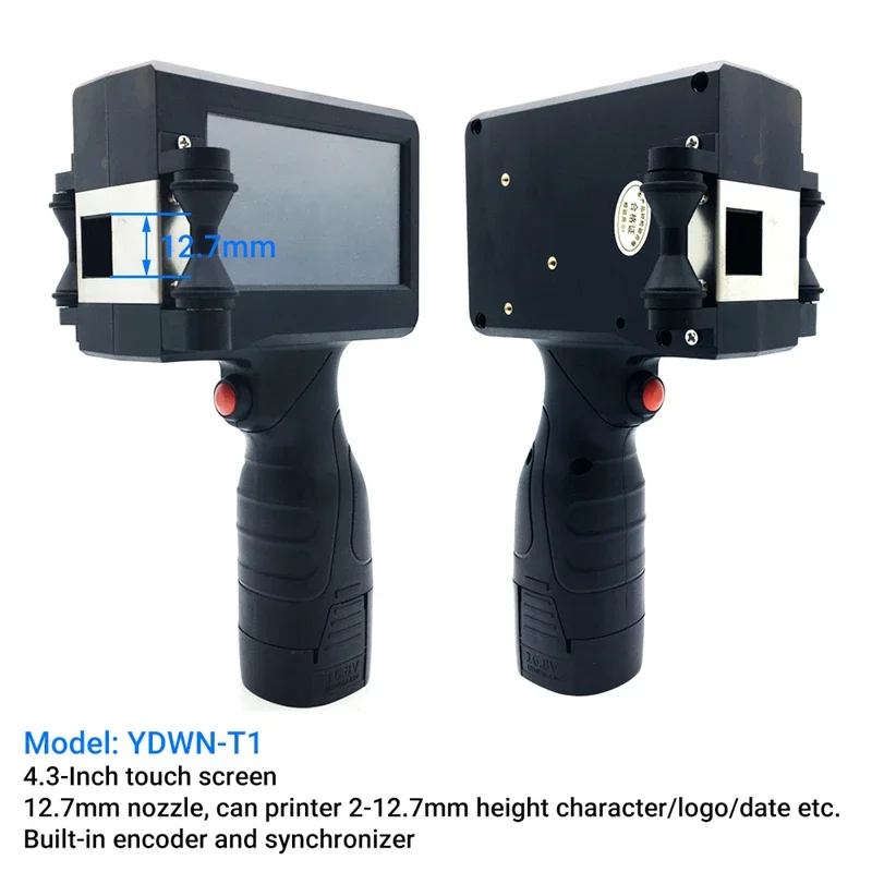 Imagem -02 - Portátil Handheld Inkjet Impressora com Cartucho de Tinta Código de Barras Logo Impressora Térmica Touch Screen Data de Validade Código qr 05 Polegadas em