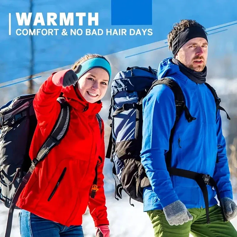 2026 Warm Fleece Earmuffs Headband Soft Windproof Ear Warmer Unisex Outdoor Sports Headbands Ideal for Skiing Running Cycling