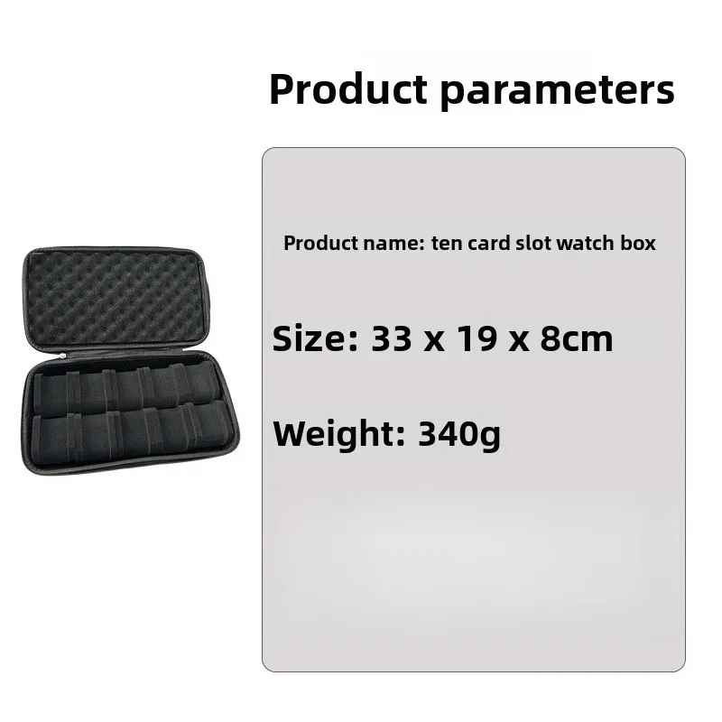 10‑Slot Hard EVA Watch Travel Case Portable Handheld Wristwatch Storage Organizer Box for Watch Collection Protection
