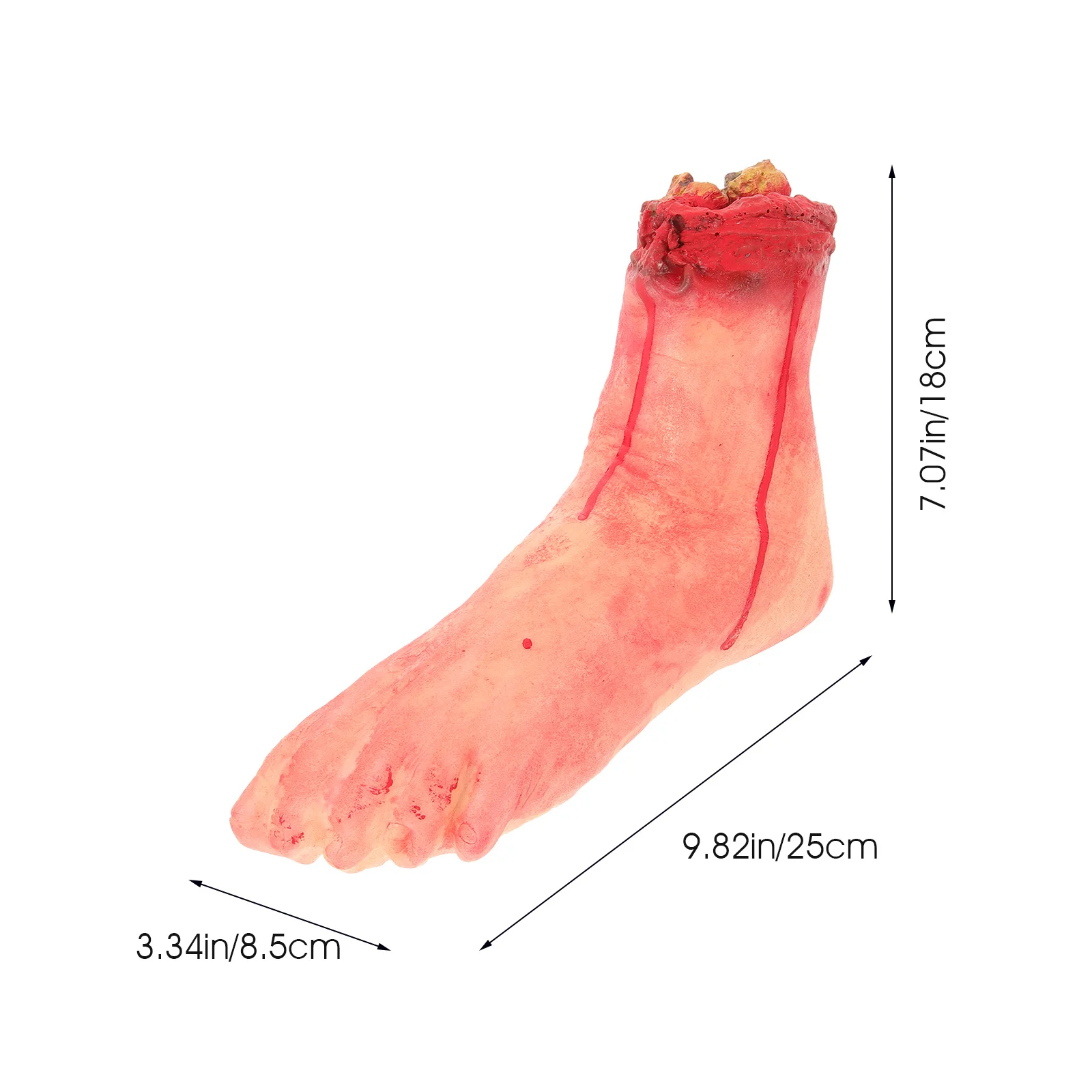 2 pezzi piedi spezzati puntello Halloween piedi tagliati finti simulazione spaventosa decorazione del partito scherzo horror falso piede spezzato