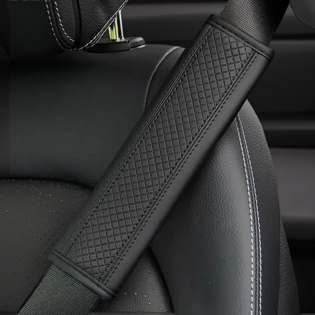 

Чехол на ремень безопасности автомобиля из искусственной кожи - тисненая наплечная накладка для снятия давления и комфорта, защитный аксессуар