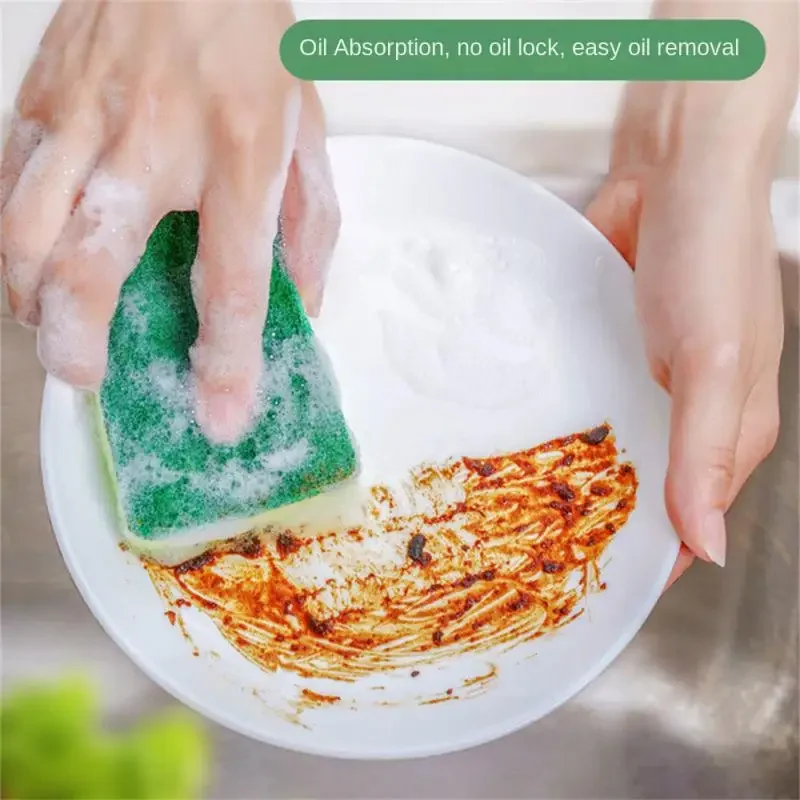 

Wood Pulp Dishwashing Sponge Double-Side Pot Dish Cleaning Sponge Absorbing Scouring Pad Household Cleaning Tools