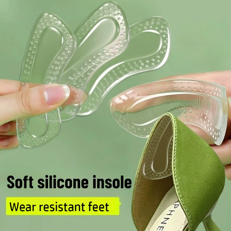 

1Pair GEL Heel Protectors Women Silicone Cushion Foot Care Products Non Slip Shoe Pads for High Heels Adjustable Size Insoles