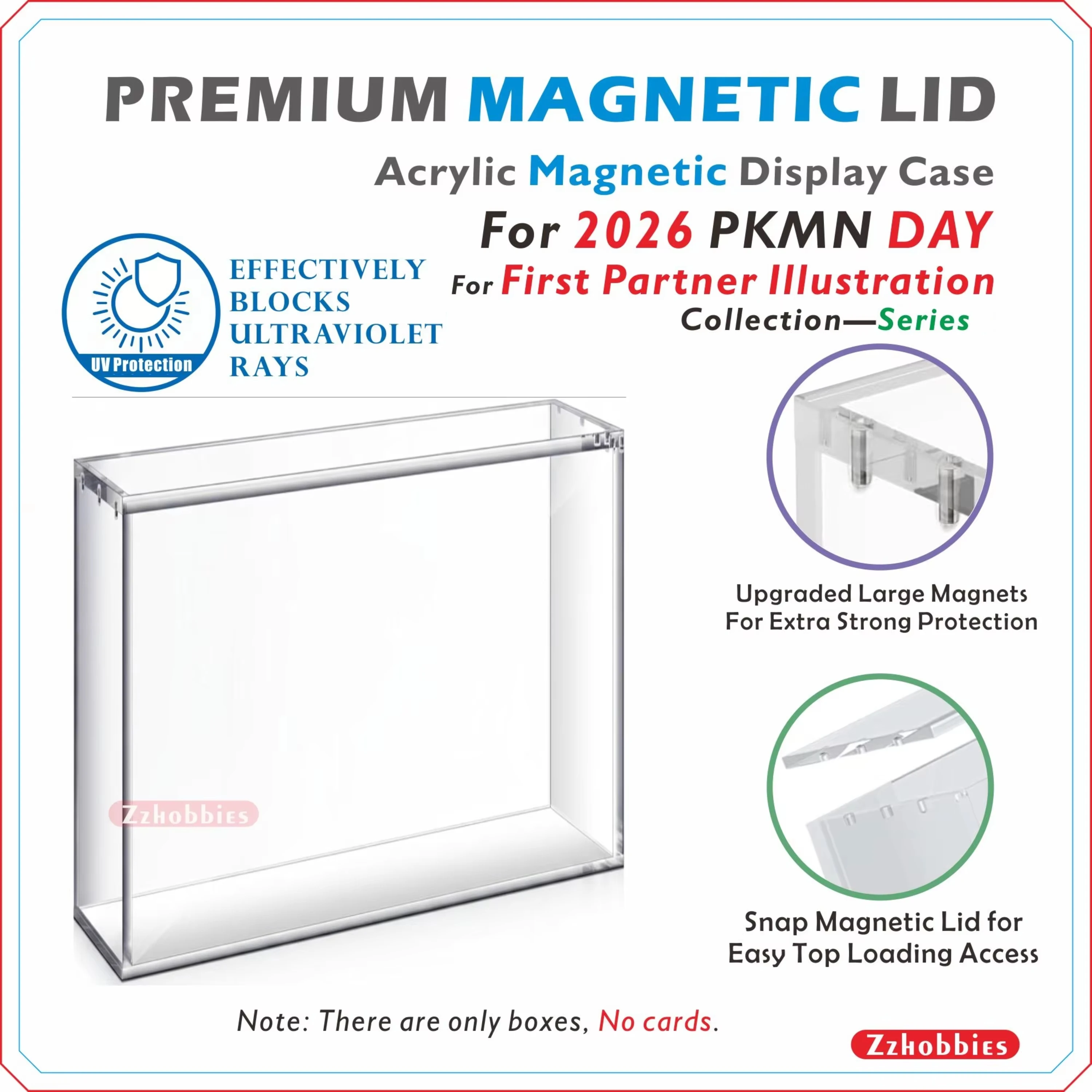 Acrylic Magnetic Case For 2026 PKMN DAY & First Partner Illustration Collection Series 1/2