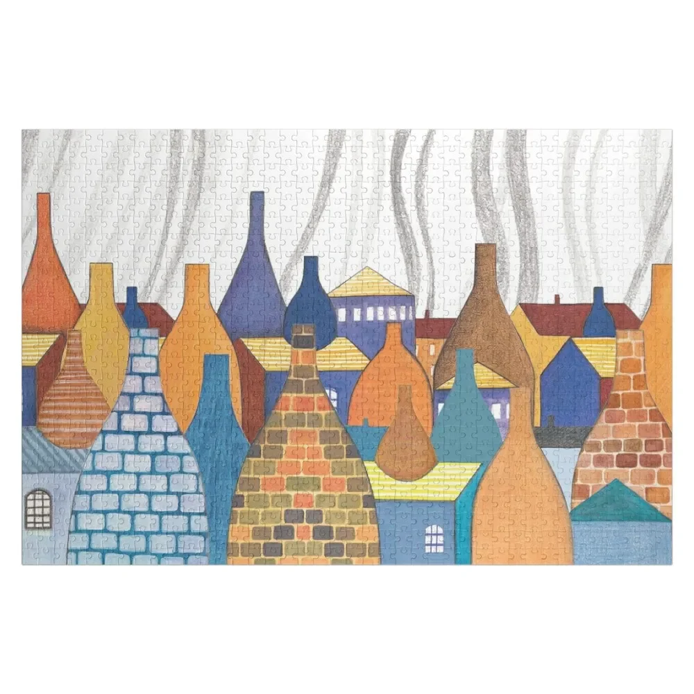 STOKE ON TRENT: SMOKE KILNS Jigsaw Puzzle Wood Adults Wooden Jigsaws For Adults Puzzle