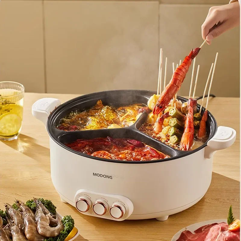 Food Dishes Hot Pot Electric Cooker Functional Instant Noodle Soup Chinese Hot Pot Big Vegetable Cover Fondue Chinoise Cookware