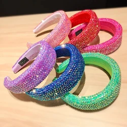 Bling Bling Candy Kleuren Hoofdband Handgemaakte Stof Kristal Haarband Party Haaraccessoires Voor Vrouwen Meisje Haar Accessori