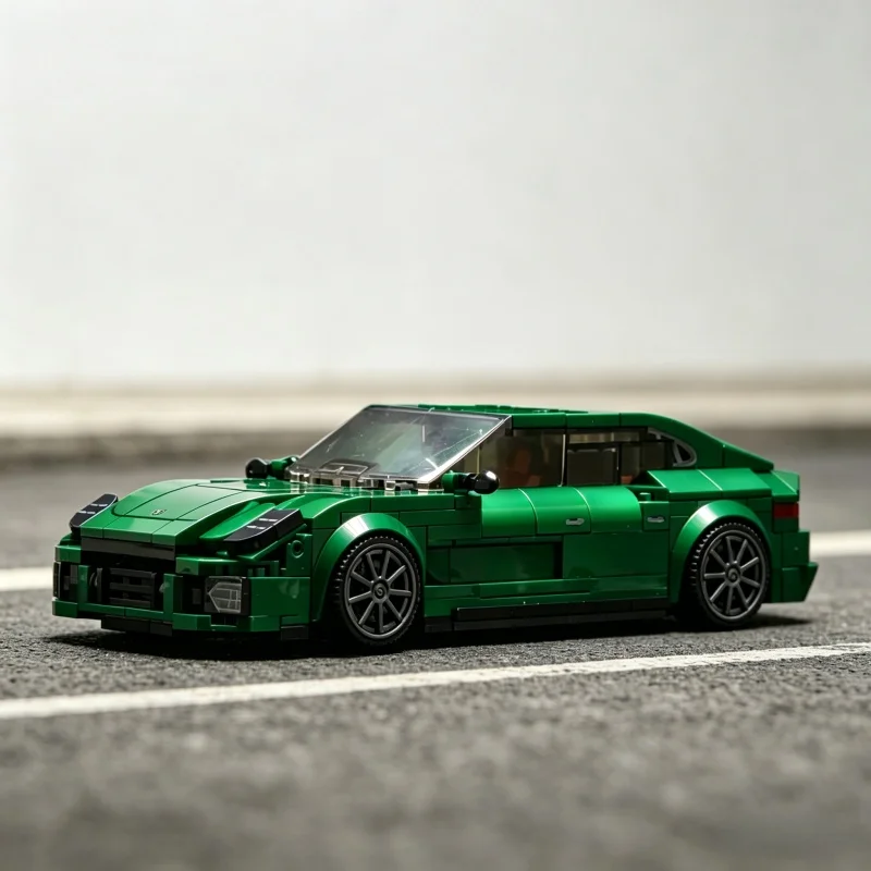 

2026 Green Sports Car Building Blocks High Detail Replica Display Model Adult Collection Compatible With Standard Bricks