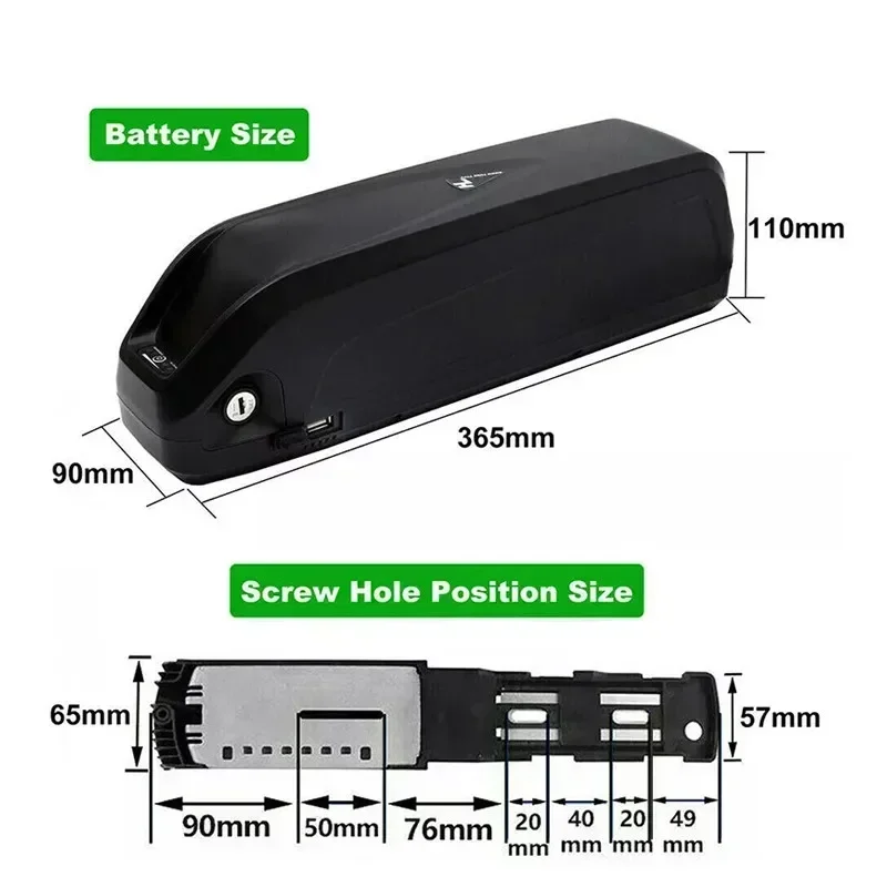 AKJA New Full Capacity Power 18650 Lithium Battery 36V48V52V 20ah25ah Lithium Battery Pack Suitable for Hailong250-2000W+Charger