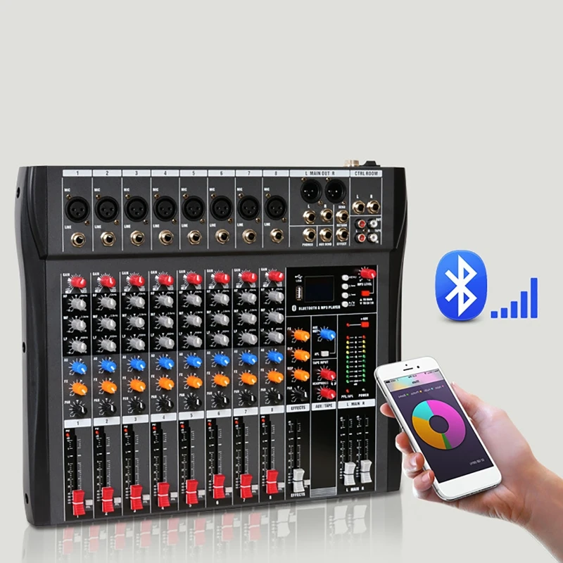 Audio Mixer Sound Mixing Table Card Professional Pc Digital Consoles Interface Console Pro Equipment 8 Channel Dj Controller