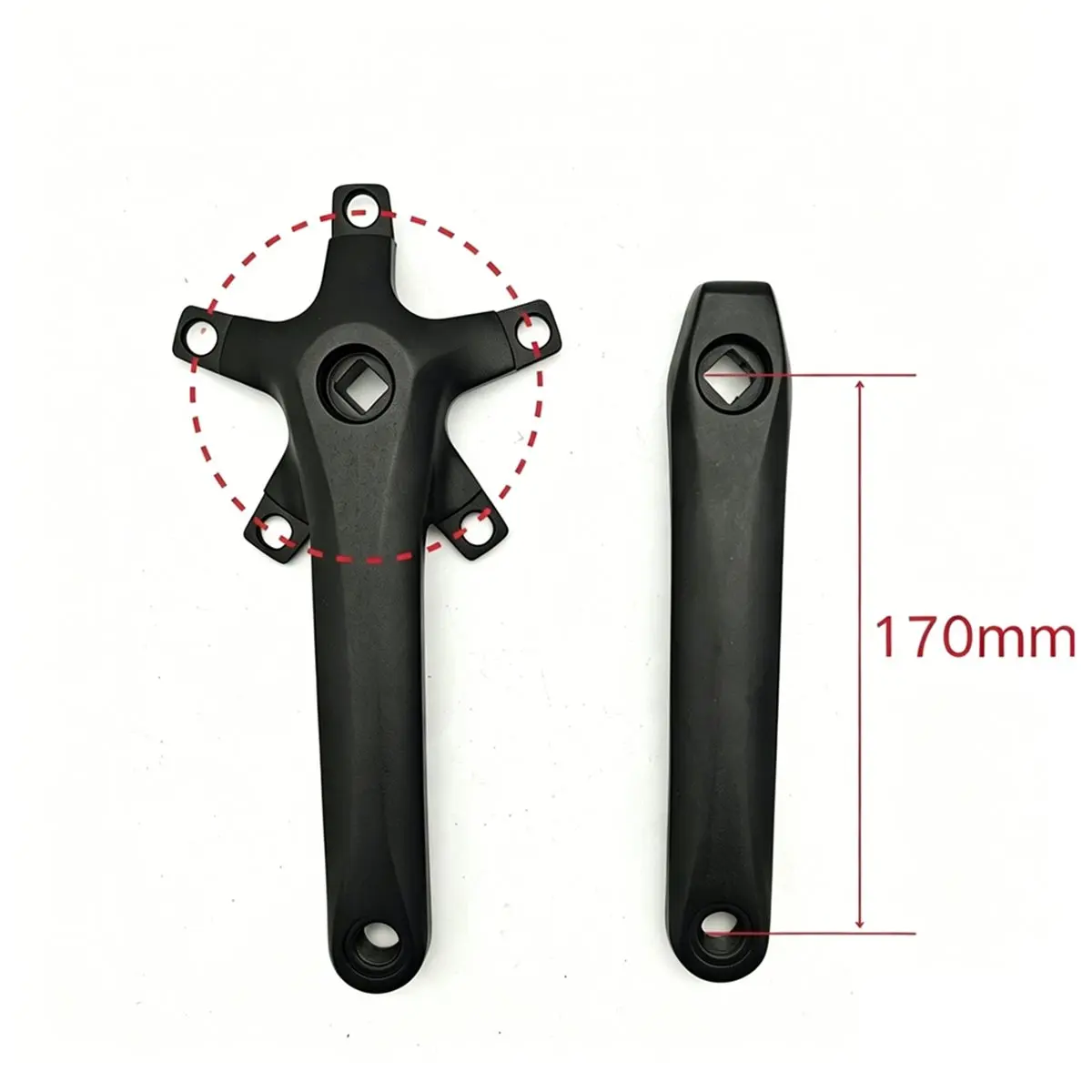 Big Discount Square Taper Crankset CNC Aluminum 110BCD Narrow-Wide Chainring 7-12Speed Bike Cranks 38T Road Bike Parts