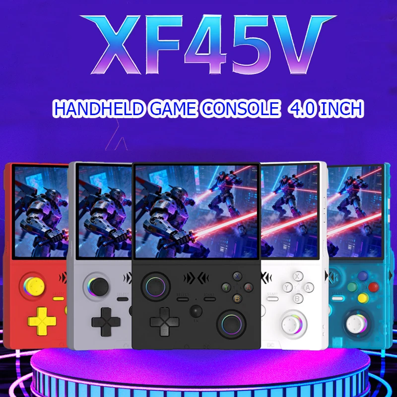 Retro Handheld Game Console 4.5" IPS Screen RK3326 Chip RGB Ambient Light WiFi 4000mAh 30+Emulators Portable Pocket Video Player
