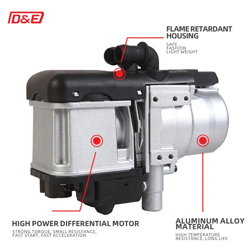 Diesel Parking Heater, 12V 24V 5KW 16KW Aluminum Alloy Liquid Water Heater, Engine Preheater for Truck, RV, Boat, Bus, Camper