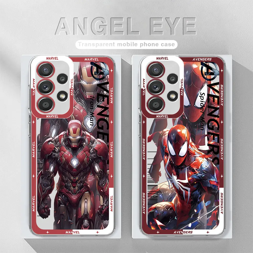 Marvel Avengers Phone Case for Samsung Galaxy A24 A34 A15 A14 4G A73 5G A54 A33 A23 A25 A13 Transparent Soft Cover