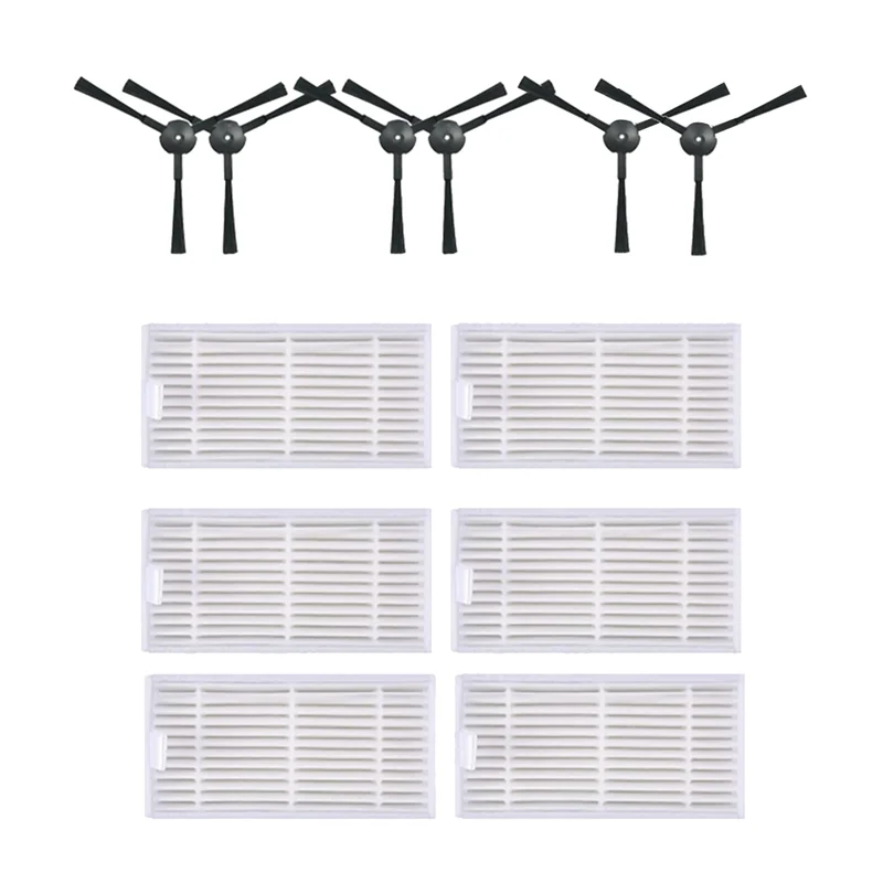 B58B-For Ilife V5S/V5S Pro/V50/V5/X5/V3S/V3S Pro/V3L Vacuum Cleaner Accessories Side Brush HEPA Filter