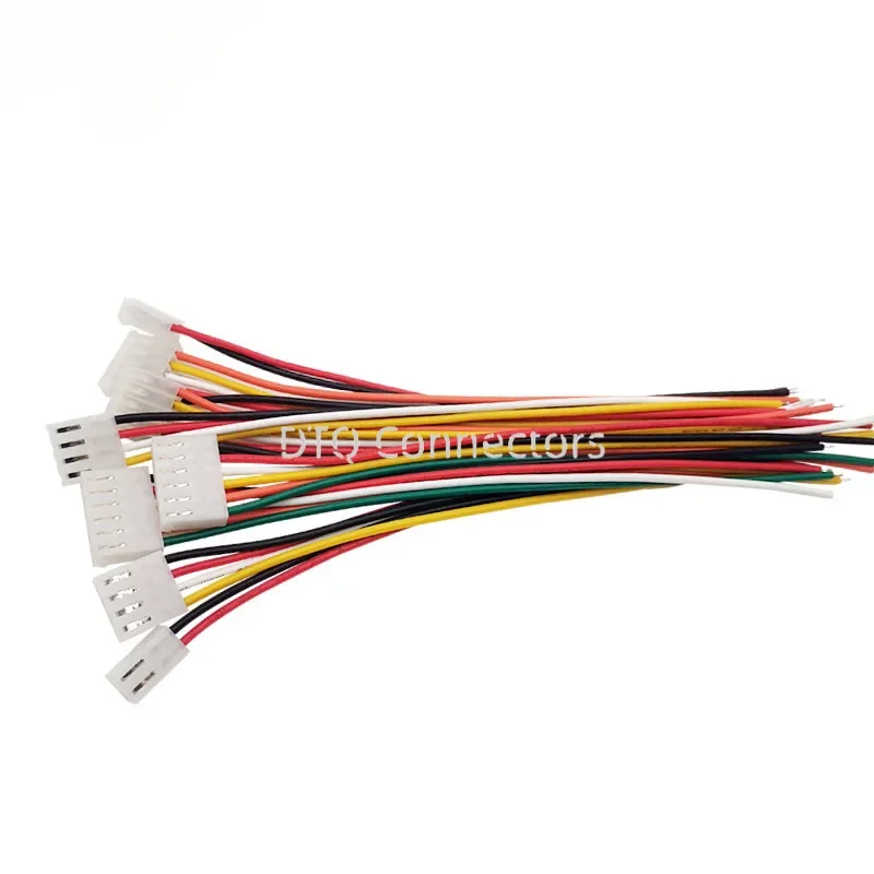 10PCS/LOT CH 3.96 CH3.96mm Cable Tinned Copper Wire 2P3P4P5P6P Single Head Color Electronic Connection Wire 22AWG CH3.96 Pitch