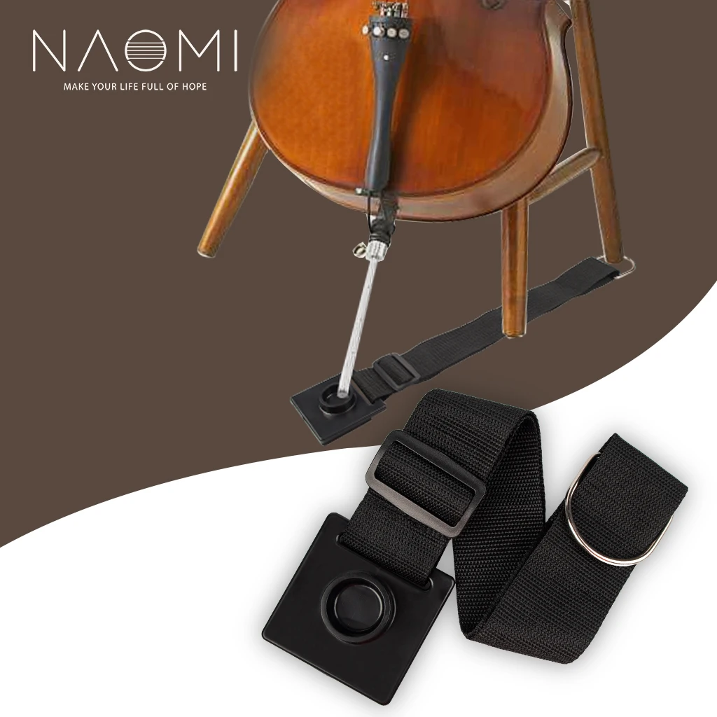 NAOMI Cello Mat Non-slip Plastic Belt Endpin Holder Rest Pad Instrument Floor Protectors Belt