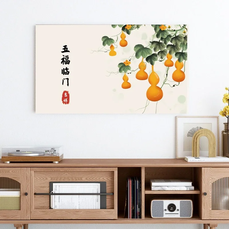 New Chinese Style Pattern Large Elastic Television Screen Cover Tea Rooms and Dining Rooms Universal Decorative Cloth Dust Towel