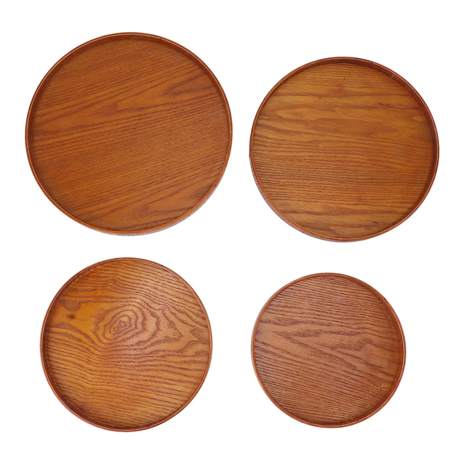 

Round Wooden Serving Tray Multifunctional Pallet Ideal for Restaurants and for nuts Snacks Kitchen Decor