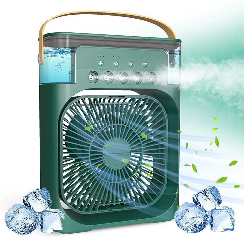 

Water Humidifier Misting Quiet 360°Adjustment 3 Speeds Office Desktop Desk Home Portable Ice Air Fan Cold Circulator Conditioner