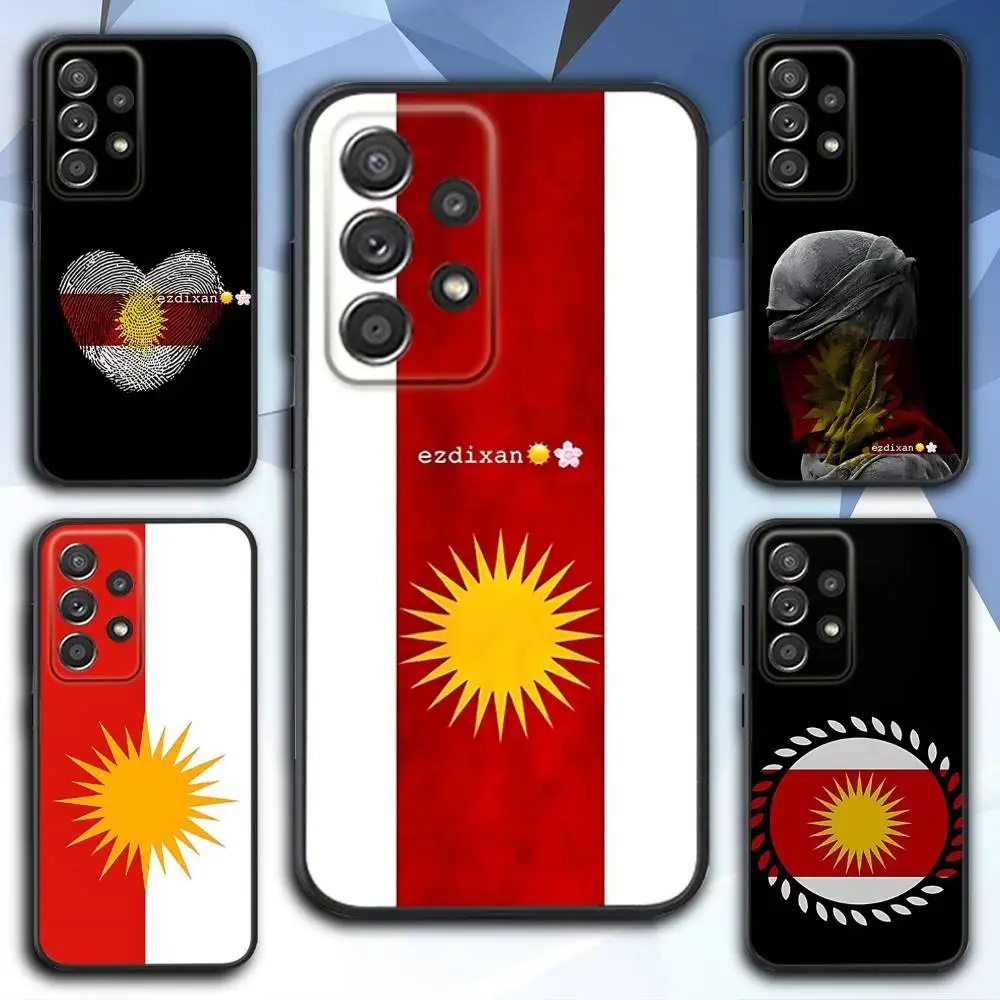 

Y-Yazidi Flag E-Ezidxan Phone Case For Samsung S 25,24,23,22,30,21,10,9,Ultra,Plus,Lite,FE,4,5 G Soft Black Case